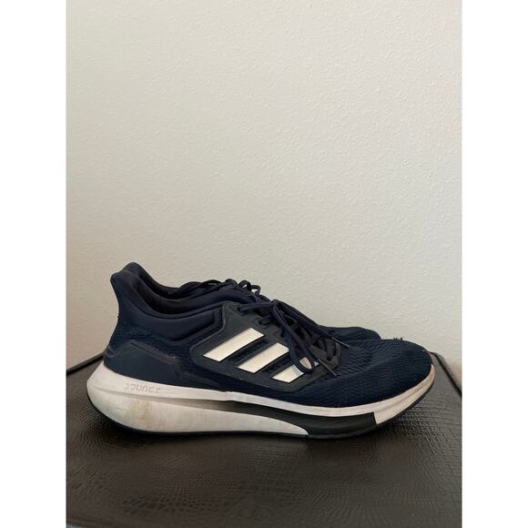 ADIDAS Blue & White Lace Up Sneakers - Picture 1 of 6